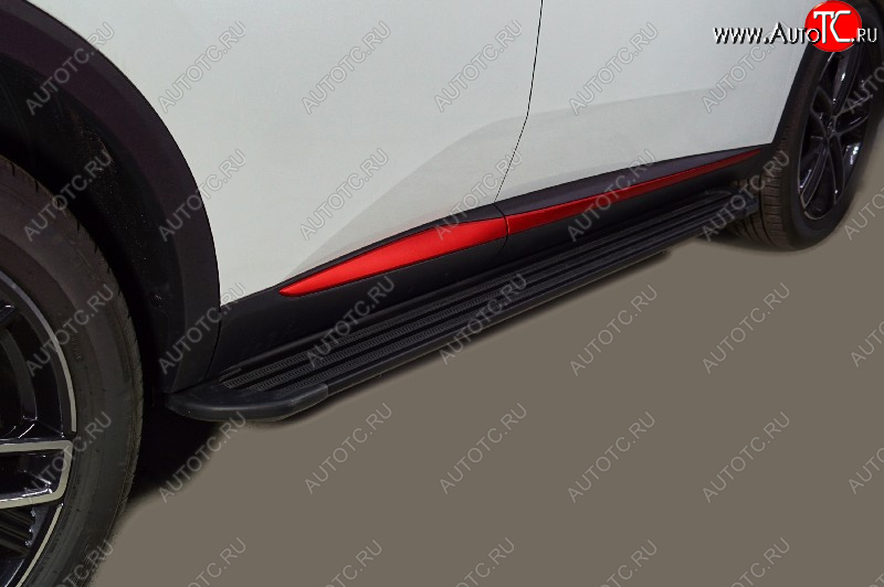 21 999 р. Пороги алюминиевые Slim Line ТСС Тюнинг  Changan CS55 Plus (2021-2025) (Black )  с доставкой в г. Майкоп