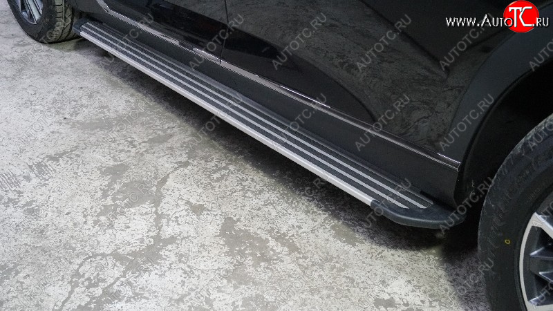21 999 р. Пороги алюминиевые Slim Line ТСС Тюнинг  GAC GS8 (2016-2023) (Silver )  с доставкой в г. Майкоп