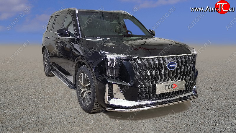 17 999 р. Защита переднего бампера нижняя 42,4 мм ТСС Тюнинг GAC GS8 (2016-2023) (нержавейка)  с доставкой в г. Майкоп