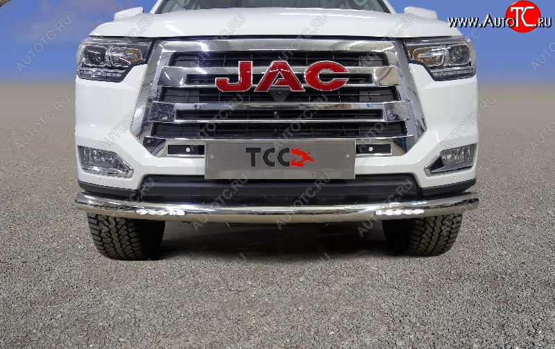 45 799 р. Защита переднего бампера нижняя с ДХО 76,1 мм ТСС Тюнинг  JAC T6 (2018-2024) пикап (нержавейка)  с доставкой в г. Майкоп