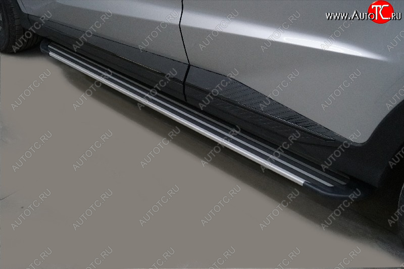21 999 р. Пороги алюминиевые Slim Line ТСС Тюнинг  Jetour X70 Plus (2023-2025) (Silver)  с доставкой в г. Майкоп