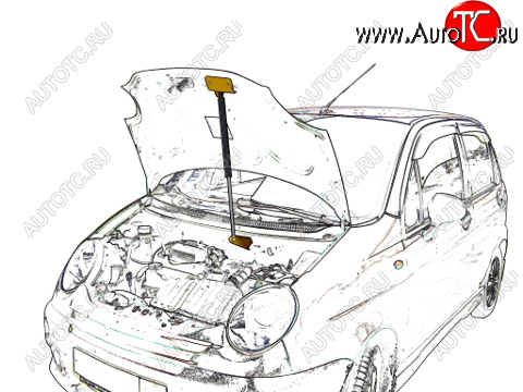 2 699 р. Упор капота Daewoo Matiz ТехноМастер ТехноМастер 8231.5800.04  с доставкой в г. Майкоп