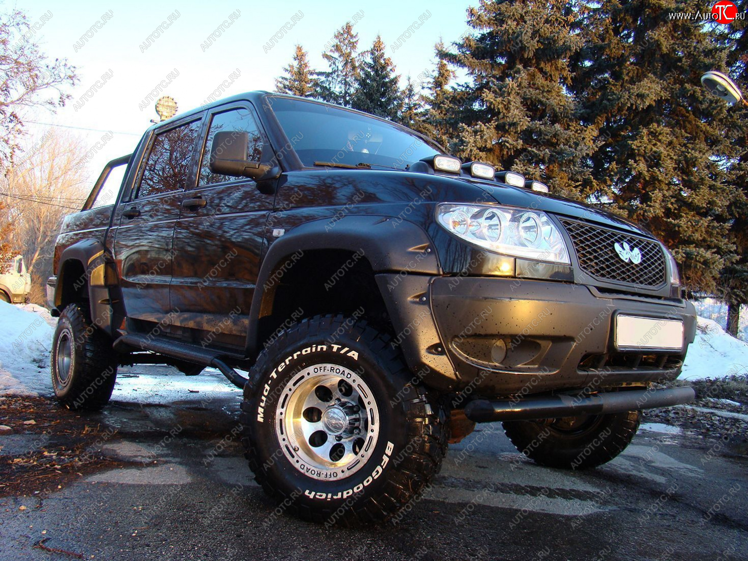 17 699 р. Расширители арок УАЗ Patriot Pickup 23632 LAPTER (с накладками на бампер) LAPTER tku31p  с доставкой в г. Майкоп