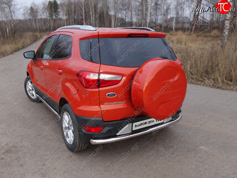 12 999 р. Защита задняя (нержавейка 60,3 мм) ТСС Тюнинг Ford EcoSport дорестайлинг (2013-2019)  с доставкой в г. Майкоп