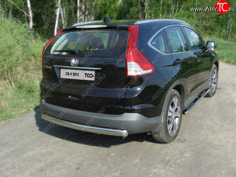 1 000 000 р. Защита задняя (центральная овальная 75х42 мм) ТСС Тюнинг  Honda CR-V  RM1,RM3,RM4 (2012-2015) дорестайлинг (центральная)  с доставкой в г. Майкоп