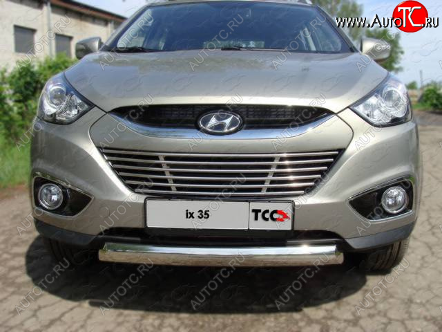 1 000 000 р. Декоративная вставка переднего бампера ТСС Тюнинг Hyundai IX35 LM дорестайлинг (2009-2013) (d 12 мм)  с доставкой в г. Майкоп