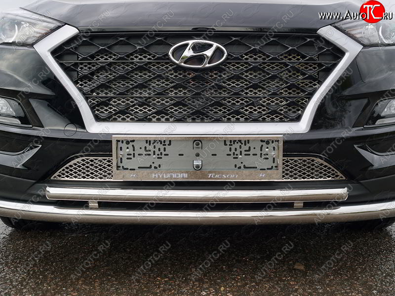 3 779 р. Вставка переднего бампера ТСС Тюнинг Hyundai Tucson TL рестайлинг (2018-2021) (лист)  с доставкой в г. Майкоп