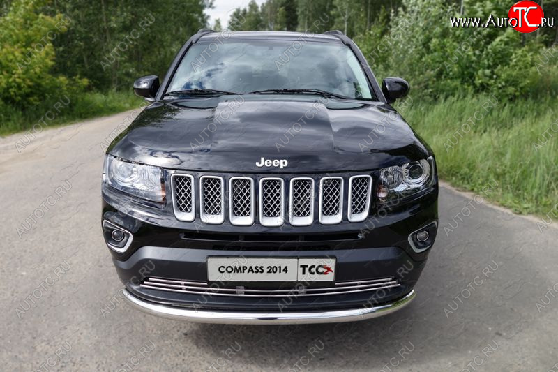 4 399 р.  ТСС Тюнинг JEEPCompass 2014- - Решетка радиатора 12 мм  jeepcom1403  с доставкой в г. Майкоп