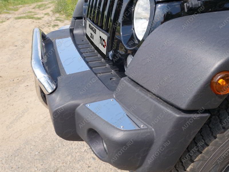 1 000 000 р.  ТСС Тюнинг JEEPWrangler 5D (3.6, JK) 2006-2018 - Накладки на передний бампер (шлифованные) (комплект 3шт.)  jeepwran5d361422  с доставкой в г. Майкоп