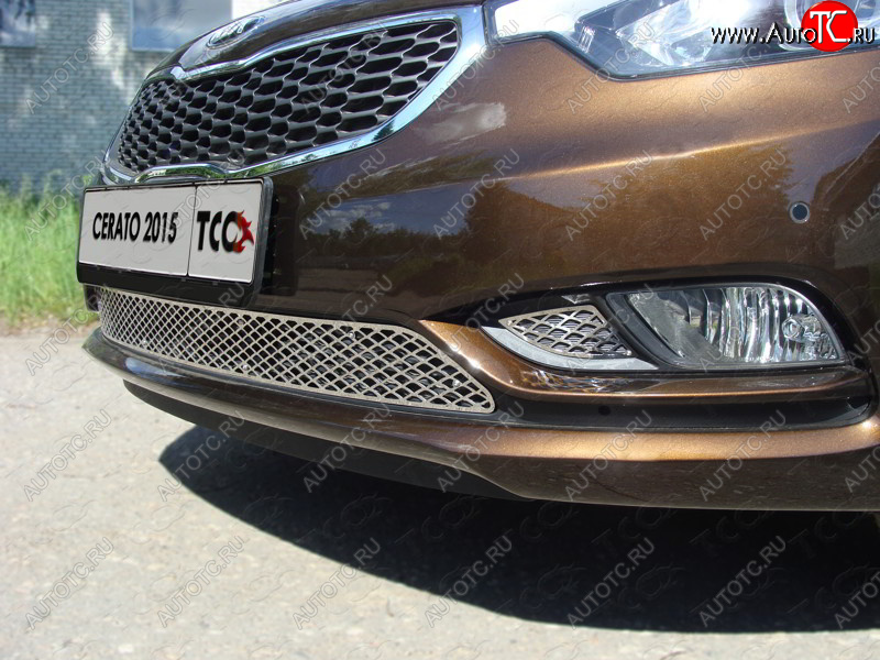 1 000 000 р.  ТСС Тюнинг KIACerato 2015-2019 - Накладки на ПТФ (лист)  kiacer1505  с доставкой в г. Майкоп