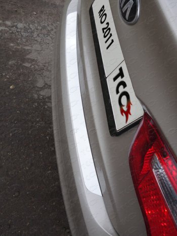 Накладка на задний бампер ТСС Тюнинг KIA Rio  3 QB (2011-2015) дорестайлинг седан, дорестайлингхэтчбек5дв. (Лист шлифованный)