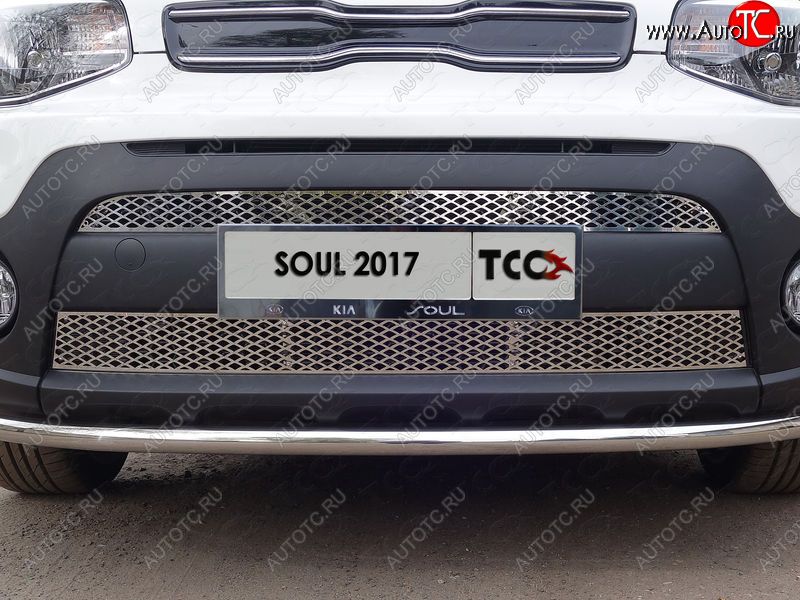 1 000 000 р.  ТСС Тюнинг KIASoul 2017-2019 - Решетка радиатора верхняя (лист)  kiasoul1701  с доставкой в г. Майкоп
