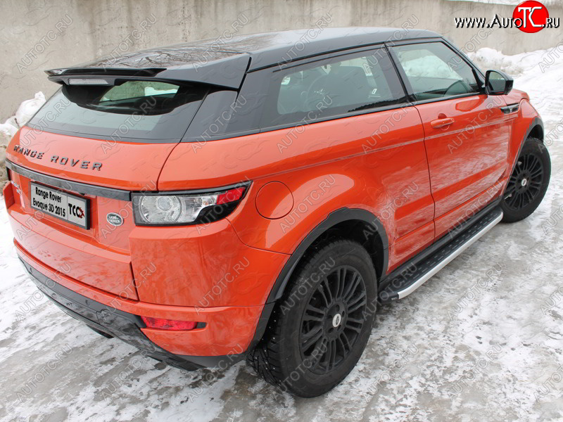 1 000 000 р. Пороги алюминиевые с пластиковой накладкой ТСС Тюнинг  Land Rover Range Rover Evoque  1 L538 (2015-2018) рестайлинг 3 дв., рестайлинг 5 дв. (серые)  с доставкой в г. Майкоп