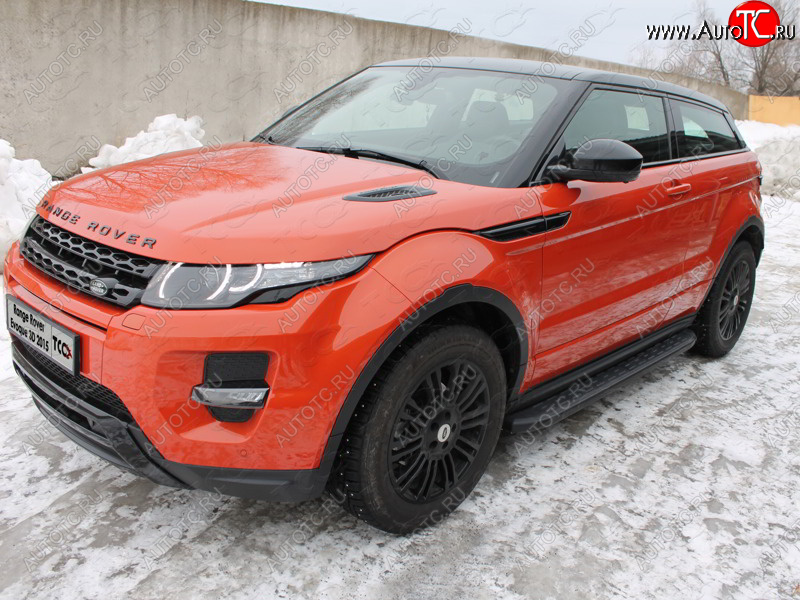 1 000 000 р. Пороги алюминиевые с пластиковой накладкой ТСС Тюнинг  Land Rover Range Rover Evoque  1 L538 (2015-2018) рестайлинг 5 дв. (карбон черные)  с доставкой в г. Майкоп