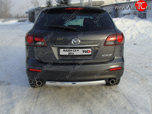 1 000 000 р. Защита задняя овальная 75х42 мм, ТСС Тюнинг  Mazda CX-9 ( TB,  TC) (2012-2025) 2-ой рестайлинг, дорестайлинг  с доставкой в г. Майкоп