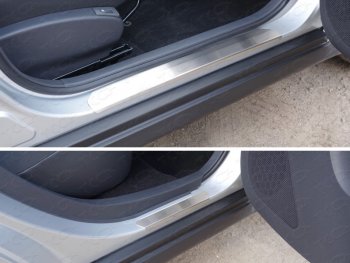 Накладки на пороги ТСС Тюнинг Nissan Almera  G15 (2012-2019) седан (Лист шлифованный)