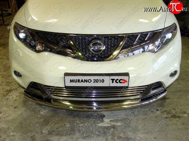 1 000 000 р. Декоративная вставка переднего бампера ТСС Тюнинг  Nissan Murano  2 Z51 (2010-2016) рестайлинг (d 16 мм)  с доставкой в г. Майкоп