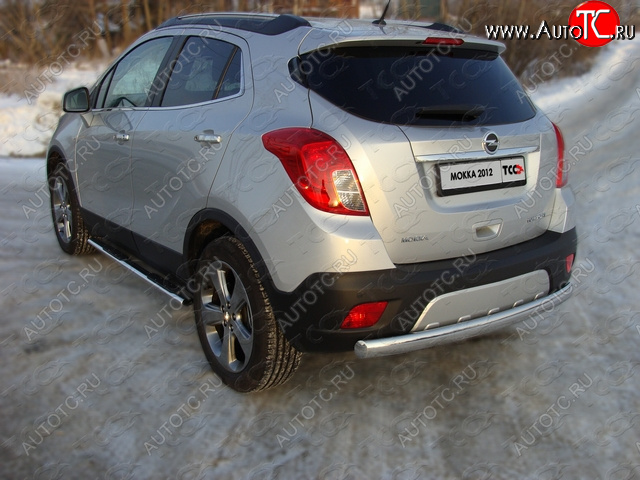 1 000 000 р. Защита задняя (центральная 75*42 мм) ТСС Тюнинг  Opel Mokka (2012-2016)  дорестайлинг (центральная)  с доставкой в г. Майкоп