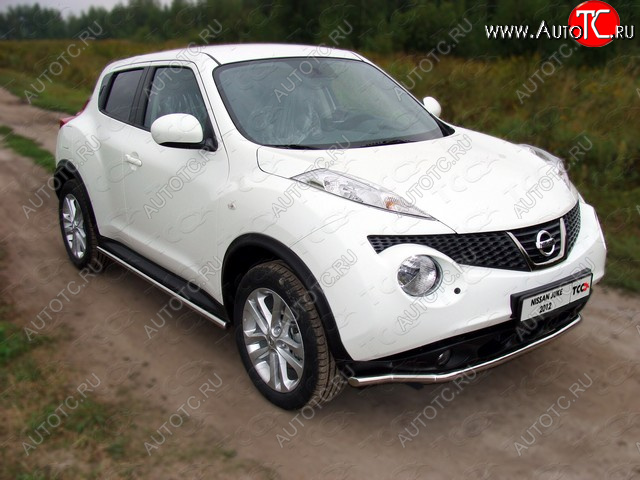 1 000 000 р. Защита переднего бампера нижняя d42,4 мм ТСС Тюнинг  Nissan Juke  1 YF15 (2010-2014) дорестайлинг (нержавейка)  с доставкой в г. Майкоп