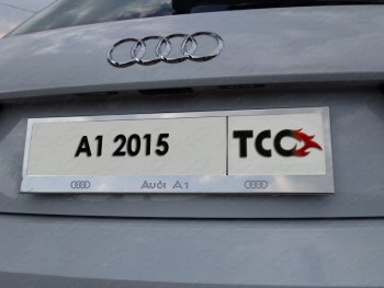 Рамка гос. номера ТСС Тюнинг Audi A1 8X1 хэтчбэк 3 дв. дорестайлинг (2010-2014) (нержавейка)