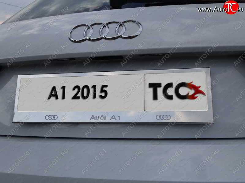 5 999 р. Рамка гос. номера ТСС Тюнинг Audi A1 8X1 хэтчбэк 3 дв. дорестайлинг (2010-2014) (нержавейка)  с доставкой в г. Майкоп