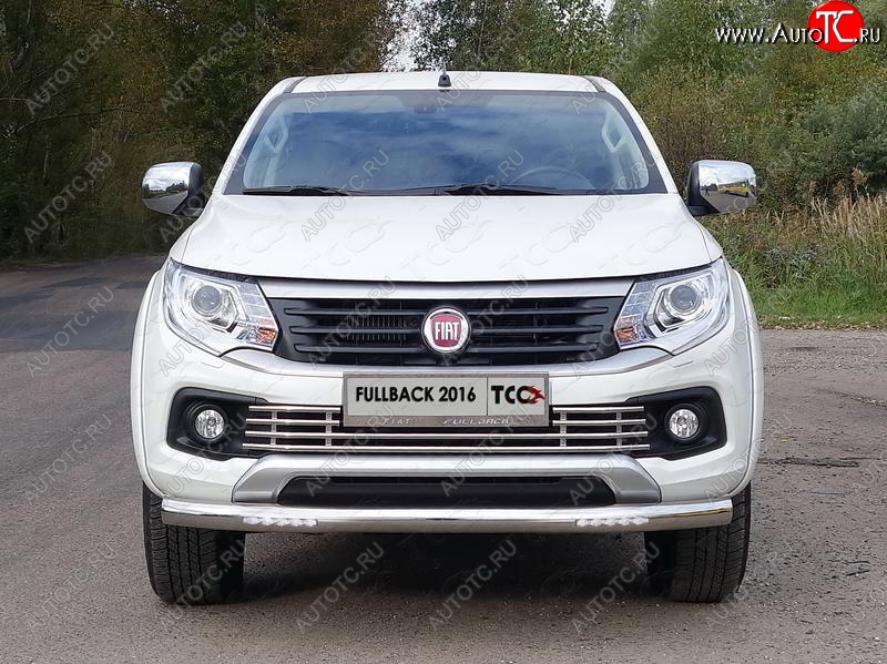 5 999 р. Рамка гос. номера ТСС Тюнинг Fiat Fullback (2016-2018) (нержавейка)  с доставкой в г. Майкоп