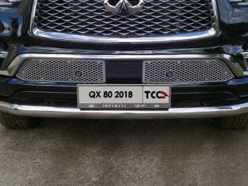 Рамка гос. номера ТСС Тюнинг INFINITI QX80 Z62 2-ой рестайлинг (2018-2024) (нержавейка)