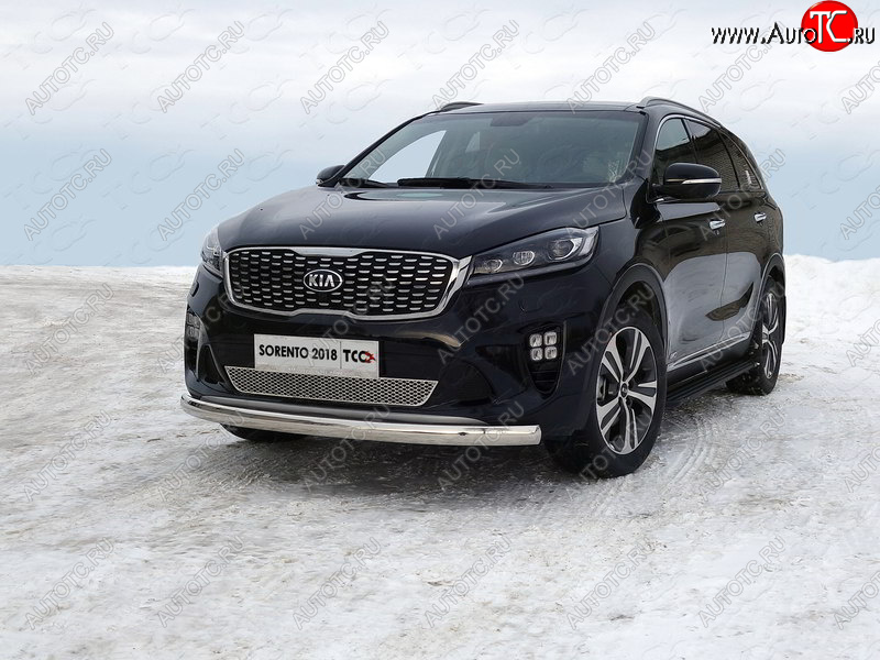 5 999 р. Рамка гос. номера ТСС Тюнинг KIA Sorento UM/Prime рестайлинг (2018-2020) (нержавейка)  с доставкой в г. Майкоп
