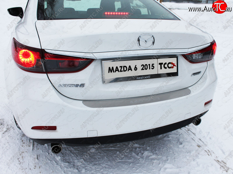 5 999 р. Рамка гос. номера ТСС Тюнинг Mazda CX-5 KE рестайлинг (2015-2017) (нержавейка)  с доставкой в г. Майкоп