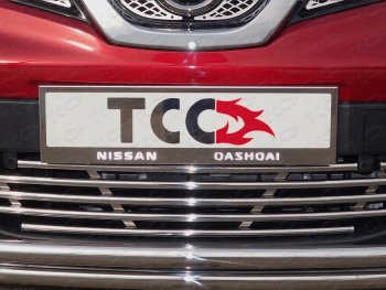 Рамка гос. номера ТСС Тюнинг Nissan Qashqai 2 J11 дорестайлинг (2013-2019) (нержавейка)