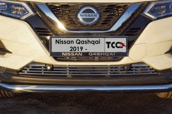Рамка гос. номера ТСС Тюнинг Nissan Qashqai 2 J11 рестайлинг (2017-2022) (нержавейка)