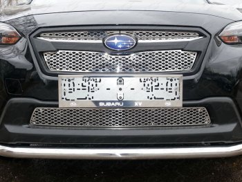 Рамка гос. номера ТСС Тюнинг Subaru XV  GT/G24 (2017-2021) дорестайлинг (нержавейка)