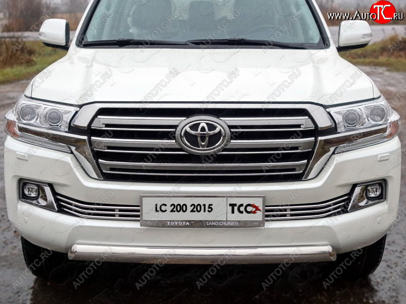 5 999 р. Рамка гос. номера ТСС Тюнинг Toyota Land Cruiser 200 2-ой рестайлинг (2015-2021) (нержавейка)  с доставкой в г. Майкоп