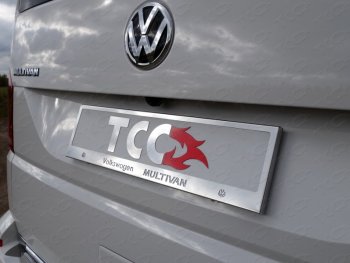 Рамка гос. номера ТСС Тюнинг Volkswagen Multivan T6 дорестайлинг (2016-2019) (нержавейка)