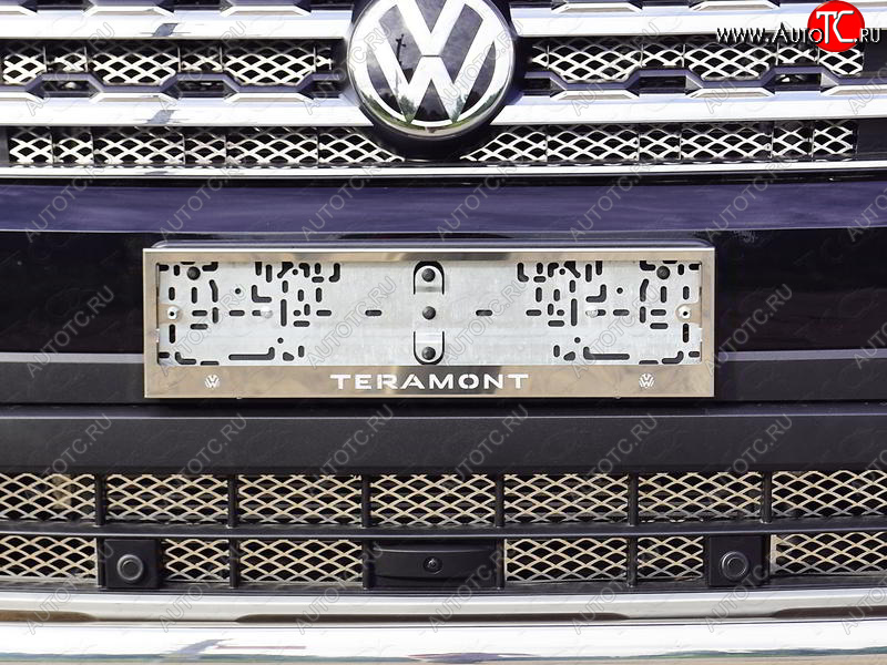 5 999 р. Рамка гос. номера ТСС Тюнинг Volkswagen Teramont CA1 дорестайлинг (2016-2020) (нержавейка)  с доставкой в г. Майкоп