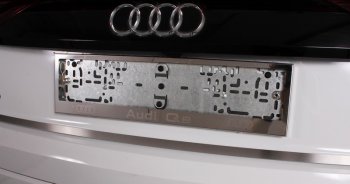 Рамка гос. номера ТСС Тюнинг Audi Q8 4MN (2018-2022) (нержавейка)