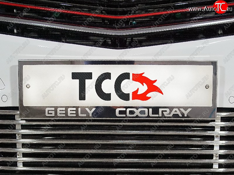 4 999 р. Рамка гос. номера ТСС Тюнинг Geely Coolray SX11 дорестайлинг (2018-2023) (нержавейка)  с доставкой в г. Майкоп