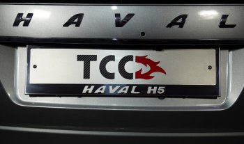 Рамка гос. номера ТСС Тюнинг Haval H5 рестайлинг (2020-2023) (нержавейка)