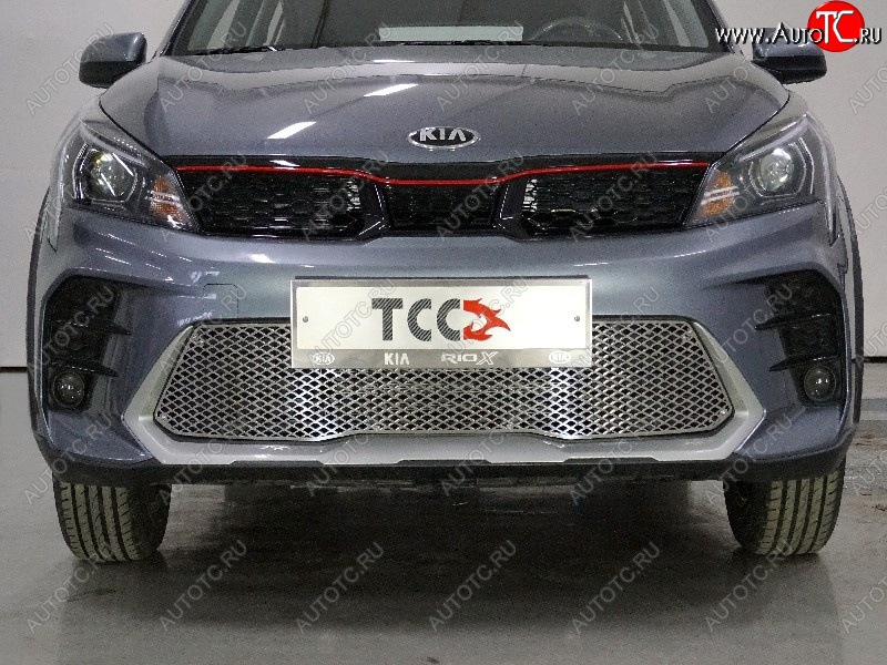 1 000 000 р. Вставка переднего бампера ТСС Тюнинг  KIA Rio  X (2020-2025) рестайлинг (лист)  с доставкой в г. Майкоп