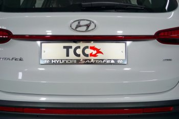 Рамка гос. номера ТСС Тюнинг Hyundai Santa Fe TM рестайлинг (2020-2022) (нержавейка)