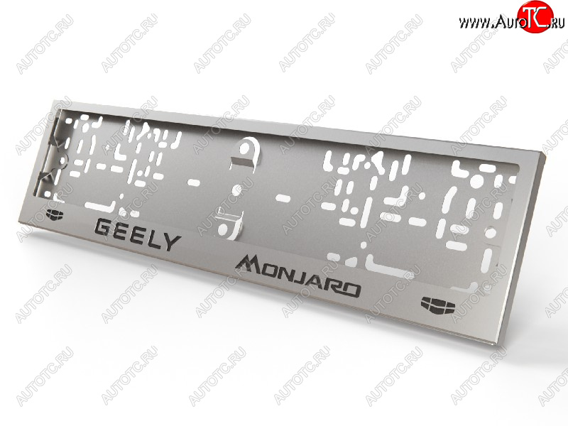 4 999 р. Рамка гос. номера ТСС Тюнинг  Geely Monjaro (2022-2025) (нержавейка)  с доставкой в г. Майкоп