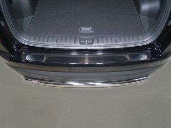 Накладка на задний бампер ТСС Тюнинг Hyundai Tucson  TL (2018-2021) рестайлинг (Лист зеркальный)
