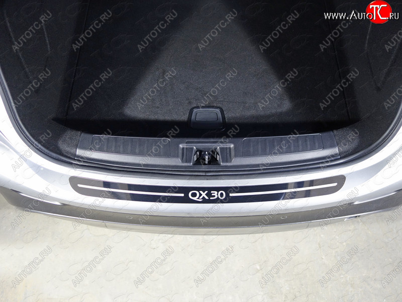1 000 000 р. Накладка на задний бампер ТСС Тюнинг  INFINITI Q30  H15E (2015-2019) (Лист зеркальный надпись QX 30)  с доставкой в г. Майкоп