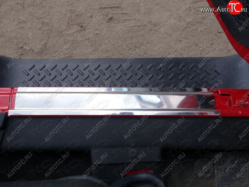 4 399 р. Накладки на пороги ТСС Тюнинг  Jeep Wrangler  JK (2006-2010) 3 дв. дорестайлинг (лист зекральный)  с доставкой в г. Майкоп