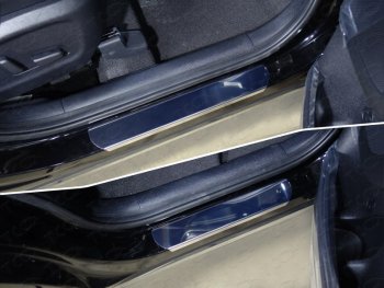 Накладки на пороги ТСС Тюнинг KIA Sorento  UM/Prime (2018-2020) рестайлинг (Лист зеркальный)