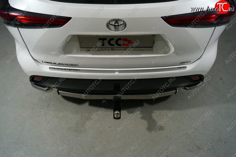 1 000 000 р. Закладка на задний бампер ТСС Тюнинг Toyota Highlander XU70 (2020-2025) (Лист зеркальный)  с доставкой в г. Майкоп