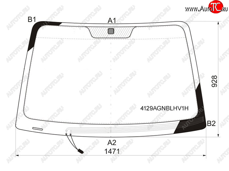 7 999 р. Стекло лобовое (Обогрев щеток) Hyundai Tucson 04-09 FUYAO 4129AGNBLHV1H  с доставкой в г. Майкоп