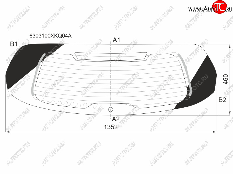 11 599 р. Стекло заднее (Цвет зеленый Обогрев) Haval F7 18-24 FUYAO 6303100XKQ04A  с доставкой в г. Майкоп