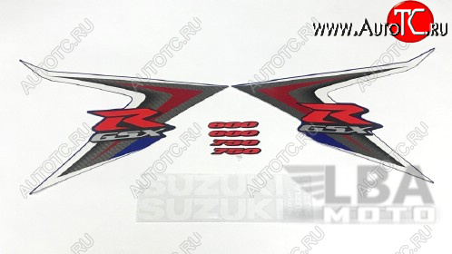 3 999 р. Комплект наклеек на пластик для мотоцикла Suzuki GSX-R600750 08-10 Сине-Белый 1  пм-00017737  с доставкой в г. Майкоп