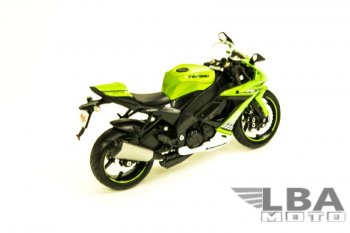 1 599 р. Модель мотоцикла Kawasaki Ninja ZX-10R Зеленого цвета масштаб 112  пм-00002213  с доставкой в г. Майкоп. Увеличить фотографию 1